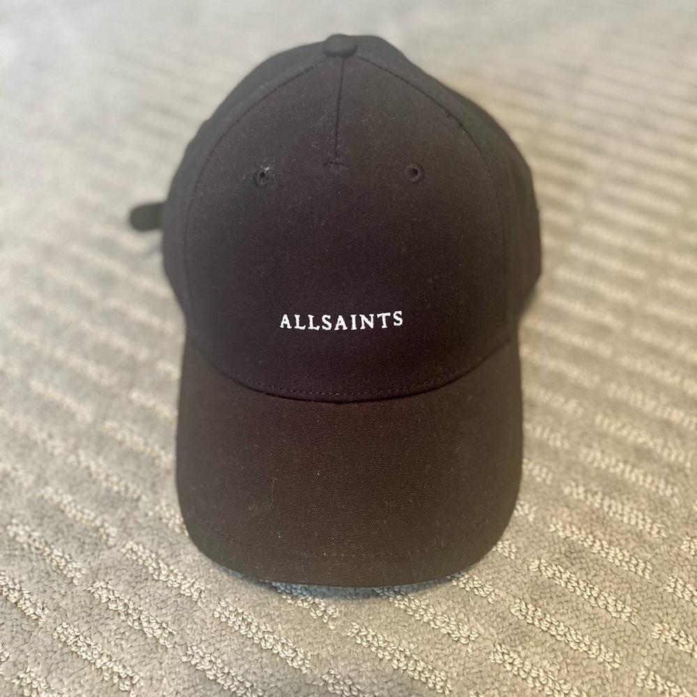 ALL SAINTS black adjustable hat - like new!